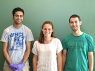 Ravi Jariwala '13, Rachel Green '14 and Matthew Therkelsen '12.